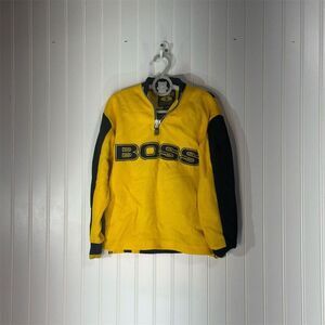 VTG‎ Yellow Black Mesh Pullover Size S 4 Taiwan RARE Y2K Streetwear Grunge